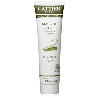 Image de Cattier Masque Argile Verte Menthe Poivrée Bio Peaux Grasses 100 ml