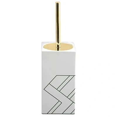 Image de MSV Monolithic Brosse WC en céramique Blanc/doré
