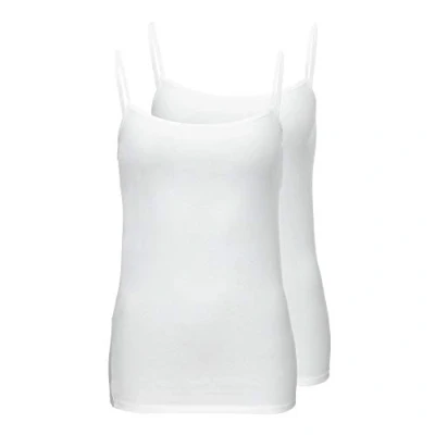 Image de Schiesser Haut thermique Femme Spaghettitop (2er Pack) Blanc (weiss 100) FR : 38 (Taille fabricant 36)