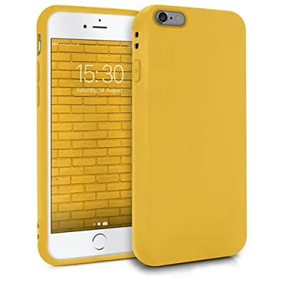 Image de MyGadget Coque pour iPhone 6 6s Case TPU Souple &amp; Soft Cover Protection Extra Fine Légère Étui Coloré Anti Choc et Rayures Jaune