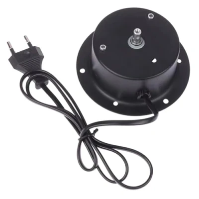Image de Foollusiie Moteur Rotatif 1,5 Tr/Min avec Prise pour Suspendre un Miroir en Verre, une Boule Disco, DJ, KTV, Fête, Lumière, UE