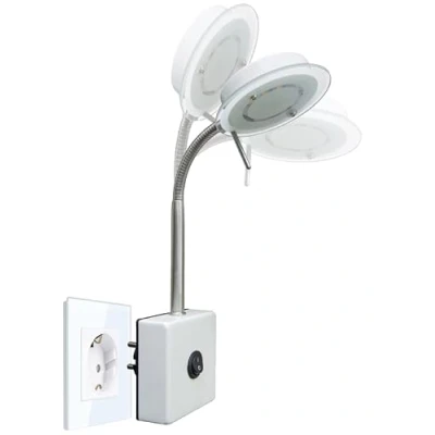 Image de Trango Plug light 2604 en blanc mat incl. 1x 5 Watt chaud 3000K LED module ampoule, applique murale, lampe de lecture, cuisine, veilleuse applique, à douille