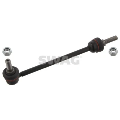 Image de SWAG 22 92 8468 Biellette de barre stabilisatrice Essieu avant gauche, droit 242,5 M12 x 1,25 avec écrou autobloquant Acier noir