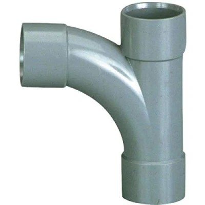 Image de Pied de biche PVC gris 8730 Ø 40 mm Triple emboîture Girpi