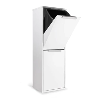 Image de ARREGUI Ecoclas CR201 E Poubelle de Recyclage Cuisine 2 Bacs x 17 L (34 L) Tri Sélectif Rangements Meuble en Acier avec Seaux Sac blanc
