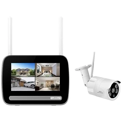 Image de Stabo Elektronik Multifon Security V 51136 Kit de Surveillance sans Fil avec 1 caméra 2304 x 1296 Pixels 2,4 GHz Multicolore