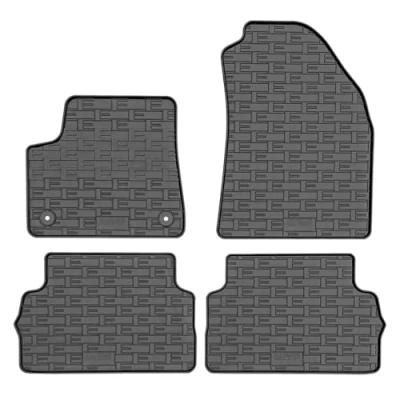 Image de CIKCar Set Tapis de Caoutchouc Compatible avec Citroën e C3 IV 2024 (4 pièces + Points fixage)