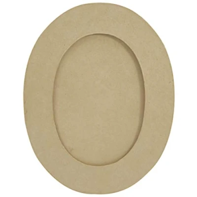 Image de Décopatch CD029C Un support en papier brun mâché 0,8x23,5x30 cm, Cadre ovale