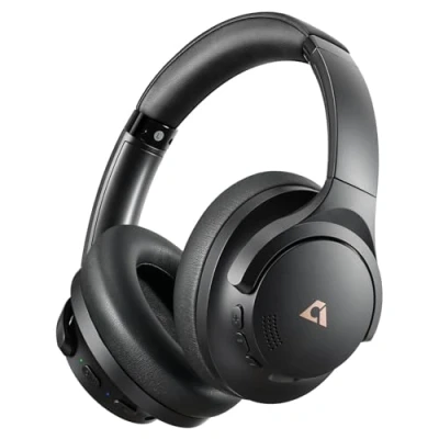 Image de 1Mii Y8 Casque Bluetooth sans Fil à Réduction de Bruit Active Hybride, Son LDAC Hi Res Audio, 75H d&#039;Autonomie, Confortable et Pliable Over Ear Noir