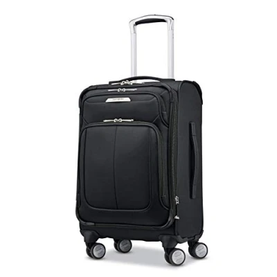 Image de Samsonite Solyte DLX Valise Extensible à roulettes pivotantes Softside, Noire de Nuit, Carry on 20 inch, Softside avec