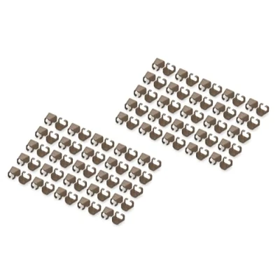 Image de DIGITUS Clips de Couleur pour câbles Patch RJ45 Organisation par des réseau 100 pièces LAN Cat 5e, 6 &amp; 6A AWG 24/7 à 27/7 Marron
