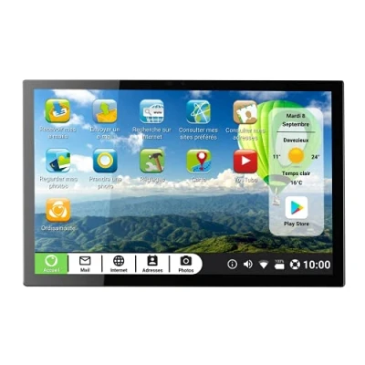Image de Ordissimo Tablette Celia Facile à Utiliser pour Personnes Âgées Idéal Senior Grand Écran Tactile et Interface Intuitive Connexion WiFi 4G 10 Pouces 2 Caméras Port USB Argenté