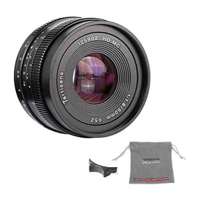 Image de 7Artisans 50 mm F1.8 Manuel APS C Objectif Fixe pour Fuji X Mount Appareil Photo sans Miroir comme A1 a10 A2 a3 at M1 m2 T1 T10 t2 t20 Pro1 pro2 E1 E2 E2s