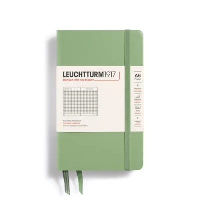 Image de LEUCHTTURM1917 363942 Carnet Pocket (A6), couverture rigide, 187 pages numérotées, Sauge, Quadrillé