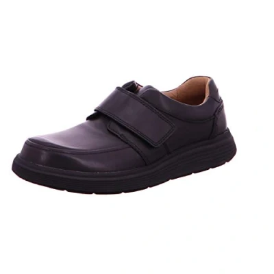 Image de Clarks Homme Un Abode Strap Mocassins, Cuir Noir, 39.5 EU