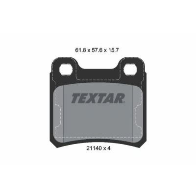 Image de TEXTAR 2114001 Jeu de plaquettes frein non préparé pour indicateur d&#039;usure OPEL: Calibra A, Astra F CC, Berline, SAAB: 900 II Coupe