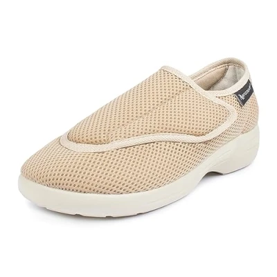 Image de Aerosoft Chaussures Basses à Scratch Stretch 17, pour Femmes et Hommes (Beige, Système Taille EU, Adulte, Femme, Numérique, Moyen, 42)