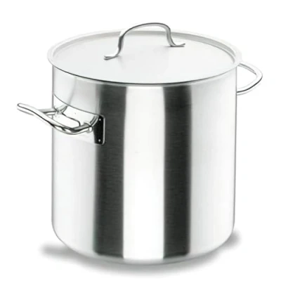 Image de LACOR Marmite haute en acier inoxydable, avec couvercle, convient pour tout type de cuisines, finition mate, capacité : 25.7 L, hauteur 32 cm, diamètre Métal, Argenté, Ø (cm)