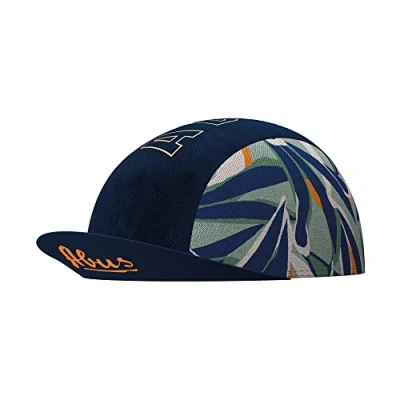 Image de ABUS Race Cap casquette cycliste stylée avec bande sweat protection contre le soleil, les insectes et la transpiration s&#039;adapte sous casque de vélo course bleu foncé motif, M
