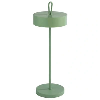 Image de APS 17004 « CLEO » Lampe de table sans fil USB C, température couleur et luminosité réglables, étanche aux éclaboussures IP 54, avec station d’accueil télécommande, vert menthe