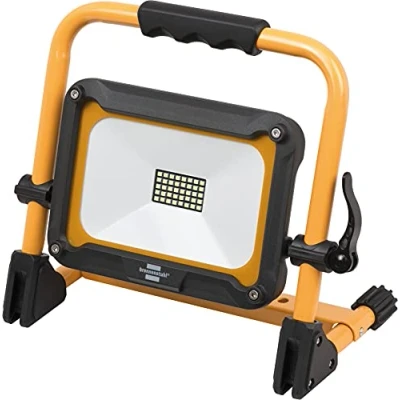 Image de Brennenstuhl Projecteur LED JARO 2010 MA rechargeable 20W pour une utilisation en extérieur IP54 (port USB C, 3 modes d&#039;éclairage, 12h max. d&#039;autonomie, 2200lm, 6500K) Jaune/Noir