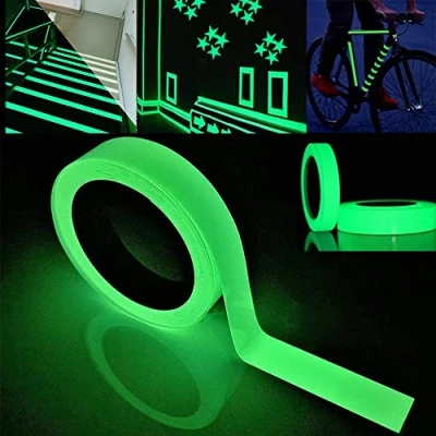 Image de FULARR 5M X 2CM Premium Lumineux Phosphorescent Ruban Autocollant, Fluorescente Auto Adhésif Sécurité Ruban, Amovible Imperméable Lumière Verte