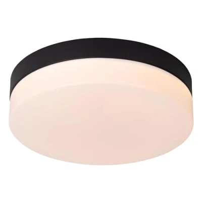 Image de Lucide Biskit plafonnier avec détecteur de mouvement Ø 23 x 6,5 cm 12W LED incl. IP44 noir