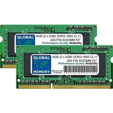 Image de 4Go (2 x 2Go) DDR3 1600MHz PC3 12800 204 PIN SODIMM MÉMOIRE RAM KIT POUR INTEL MAC MINI (FIN 2012) &amp; SERVER