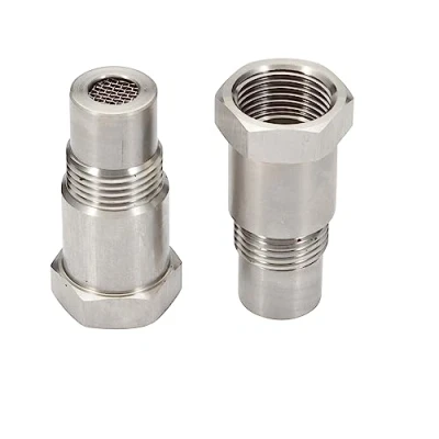 Image de Lot de 2 rallonges capteur détrompeur lambda M18 x 1,5 mm Konuooer avec filtre O2 d&#039;oxygène adaptateur sonde 45 pour système d&#039;échappement voiture accessoires
