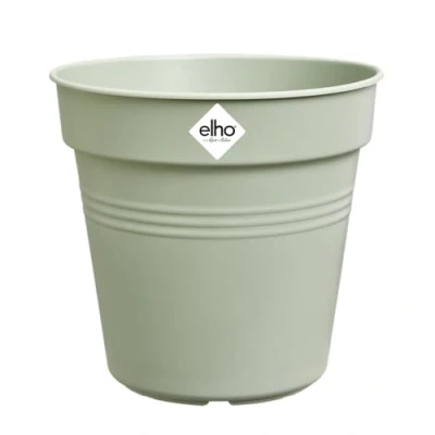 Image de Elho Green Basics Pot De Culture 21 Growpot pour Intérieur, Extérieur, &amp; Récolte Ø 21.0 x H 19.3 cm Vert/Vert Pierre