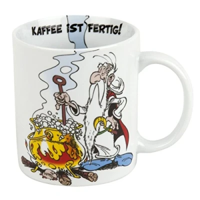 Image de TANGDI A B Könitz Astérix Miraculix Tasse à café en porcelaine multicolore 11 x 8 9,2 cm