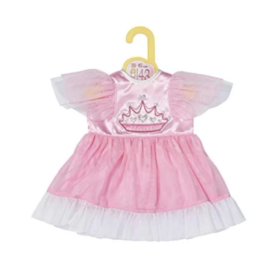 Image de Dolly Moda Robe de Princesse pour Poupée 43 cm les Petites Mains, Jeu Créatif Suscite l&#039;Empathie et Développe Aptitudes Sociales, à Partir 3 ans Contient une Jupe Rose Blanche