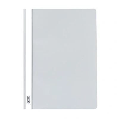 Image de Herlitz 10386951 Chemises classeurs A4, en PP, avec couverture avant transparente, lot de 10, violet a4 gris clair