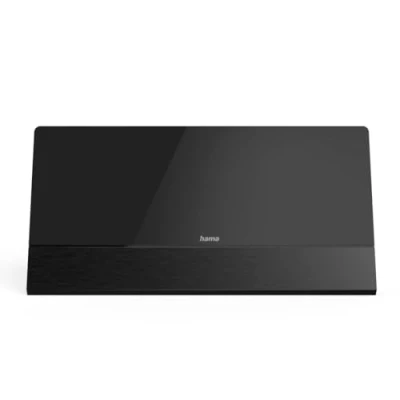 Image de Hama antenne d&#039;intérieur Premium Active (réception DVBT, DVBT2, pour TV, Amplification Automatique, Filtre LTE 5G, Plat, Alimentation par USB) Noir