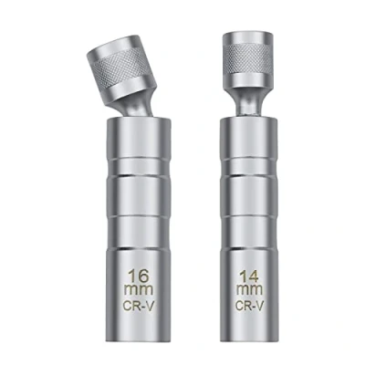 Image de KINGOZOYI 14/16mm Clé à Bougie, Outil Universel de Retrait Douille Bougie D&#039;allumage Magnétique pour Retirer Les Bougies Automobiles