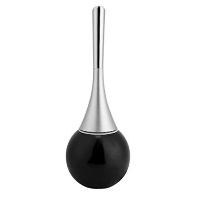 Image de Kit de Brosse Toilette, WC en Acier Inoxydable Portable Toilette Nettoyage Porte avec Base pour Salle Bain.(Noir)
