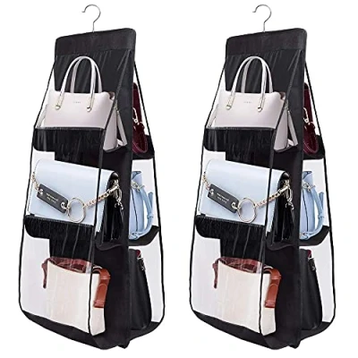 Image de YUMUL 2 Pièces Sac de Rangement pour à Main Suspendu, Support Main, Compartiment Pochette Suspendre, Chapeau Vêtements Chaussures