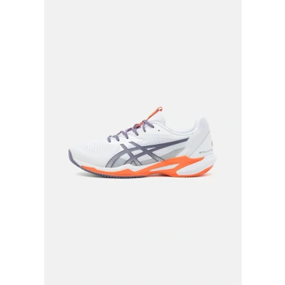 Image de ASICS Homme Solution Speed FF 3 Clay Sneaker, Blanc/Violet GRISÂTRE, 43.5 EU