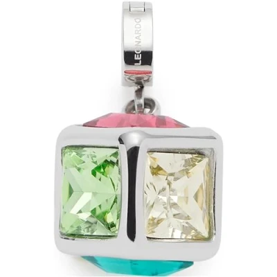 Image de Leonardo Jewels Clip&amp;Mix Cubo 023621 Pendentif en Acier inoxydable forme de cube avec 6 côtés couleurs différentes Cadeau pour femme, Eine Größe, inoxydable, Pas gemme