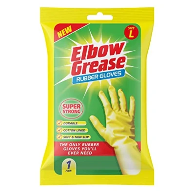 Image de Elbow Grease Eg26 Gants en caoutchouc doublés de coton antidérapants Taille L