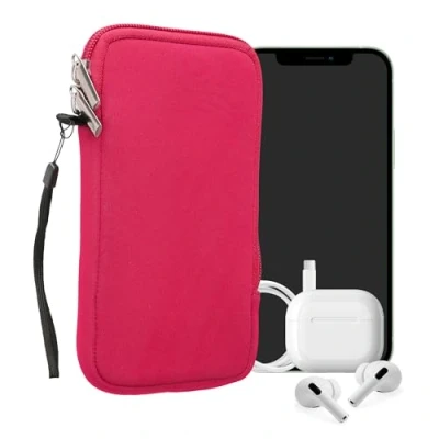 Image de kwmobile Housse Universelle Smartphone Pochette de Protection 17,2 x 8,4 cm pour téléphone Portable XL 6,7/6,8&quot; en néoprène Fuchsia