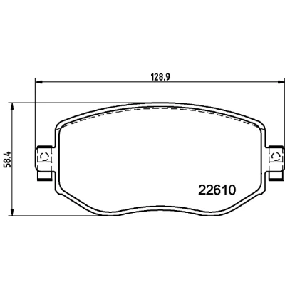Image de HELLA 8DB 355 025 851 Jeu de plaquettes frein avec indicateur d&#039;usure vis d&#039;étrier RENAULT: Megane 4, IV Berline