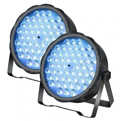 Image de BETOPPER Jeux de lumiere soiree DJ éclairage Scène 54 * 1.5W Lumière fête Par LED Projecteur DMX RGB 3 en 1 disco Lamp pour spectacle bar club mariage LPC008S (2 pièces)