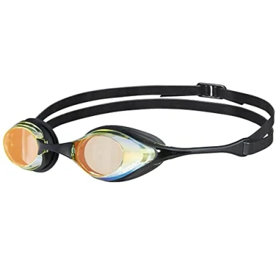 Image de arena Cobra Original Swipe Mirror Lunettes de Natation Unisex Adulte Race, avec Verres Miroir, Anti buée, Protection UV, 4 Ponts Nez Interchangeables