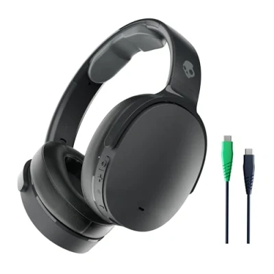 Image de Skullcandy Hesh ANC Casque Supra Auriculaire à Suppression de Bruit sans Fil, Autonomie 22 h, Microphone, Compatible iPhone + Android Appareils Bluetooth Noir
