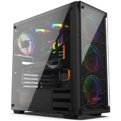 Image de Unité centrale bureau KRUX KRX0007 Noir ATX 3 baies internes 16,5 cm refroidisseur 37,5 carte vidéo
