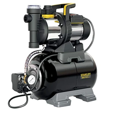 Image de Perel SXGP900XFBE Pompe Autoamorçante avec Réservoir pour Eaux Claires (900 W, Débit max. 3.300 l/h, Hauteur d&#039;élévation 42 m) Jaune/Noir