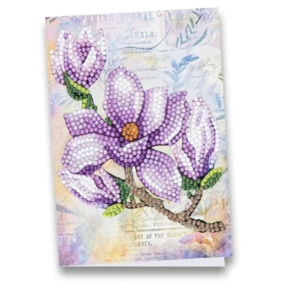 Image de Ideen mit Herz Carte de vœux à peinture diamant Format B6 (11,5 x 16,5 cm) 370 g/m² Enveloppe et outils inclus (Magnolia )