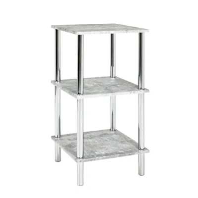 Image de HAKU Möbel Étagère, MDF, Aspect Béton Chromé, L 39 X P H 77 cm