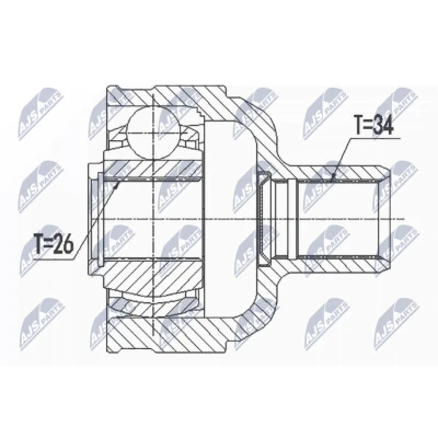 Image de Jeu de joints, arbre transmission NTY NPW PL 084